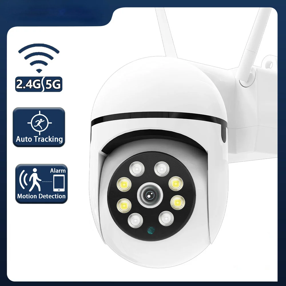 

5MP 5G WiFi IP Camera Outdoor Surveillance PTZ 2MP Color Night Vision Ai Human Detection Mini security protection New Genuine