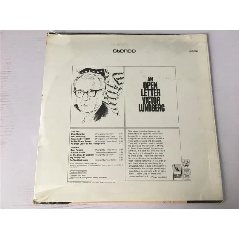Виниловая пластинка LP для Виктора Лундберга «Открытое письмо» (art.: 3920dcc3f1307) - 3920dcc3f1307