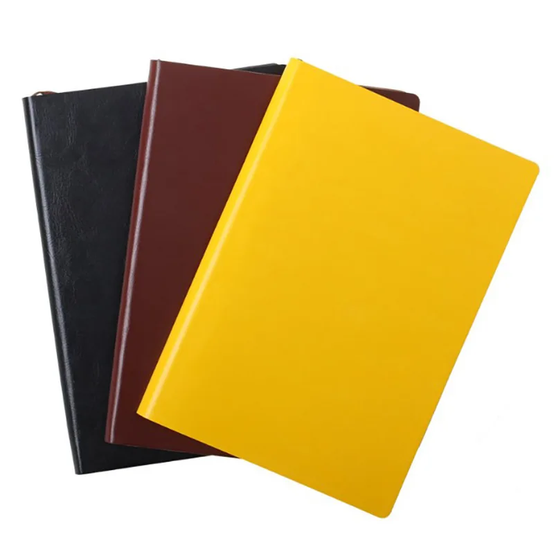 B5/A5/A6 Business Office Meeting PU Notepad Creative Portable Student Paperback Diary Soft Copy Notebook (Customizable)