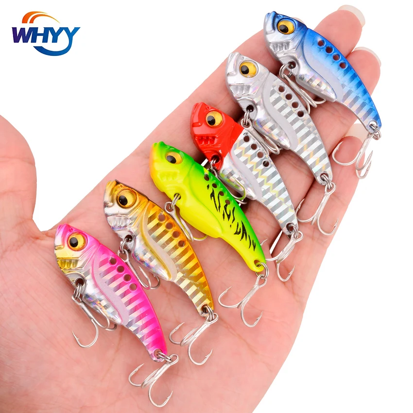 WHYY 6pcs/lot Metal Vib Blade Lure Fishing Lures Spinner Bait Sinking Vibration Baits Artificial Sea for Bass Pike Perch - купить по
