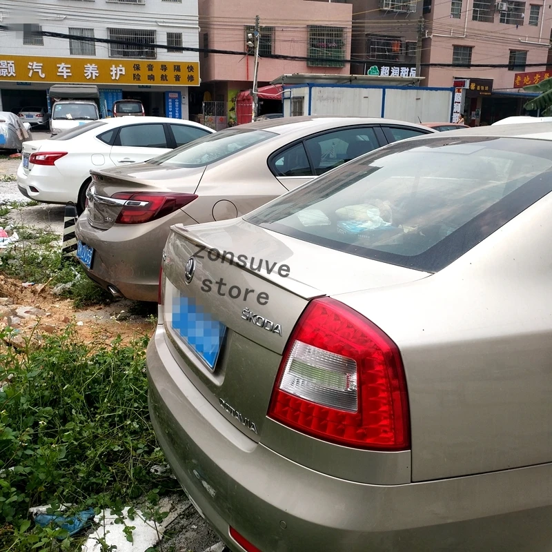 Подходит для Skoda Octavia 2006-2014 лет спойлер спортивный АБС-пластик углеродное волокно