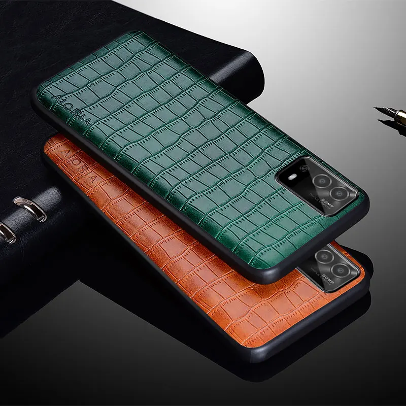 

Luxury Crocodile Leather Case for Oppo A54 A53 A52 A36 A74 4G Premium Slim Fit Design Anti-knock Protective Shockproof Cover