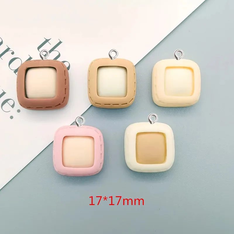 10 шт. кавайный кофейный цвет любовь звезда подвеска из смолы самодельные серьги