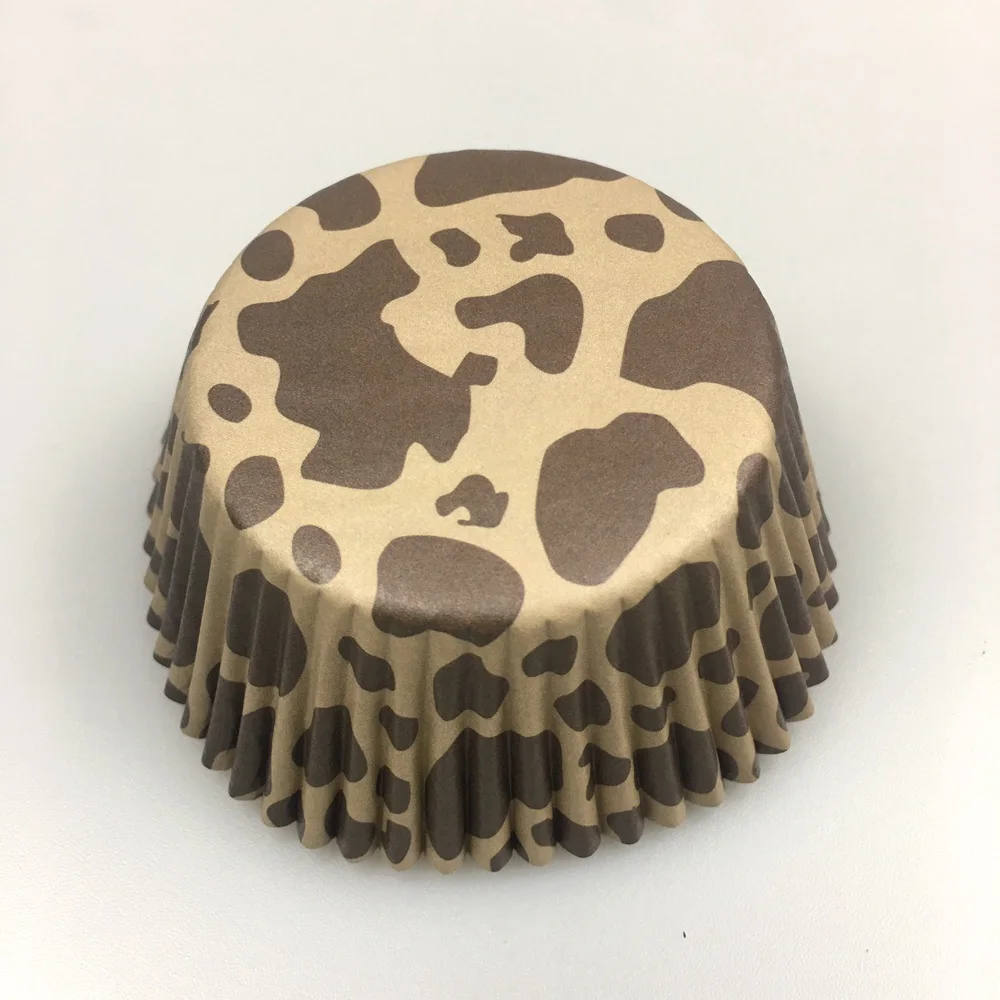 

1000x 5x3cm farm animal prints Paper Cupcake Liners Muffin Baking Cups Cake Case Tray Holder Leopard Cow pattern cupcake cups