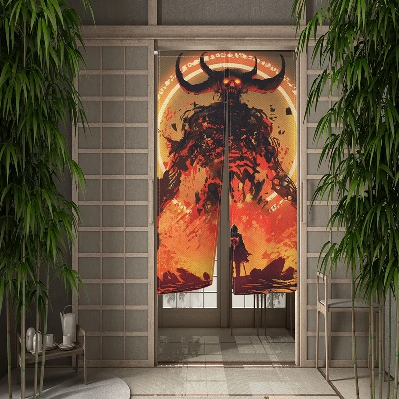 Самурайский воин занавески в японском стиле для двери разделения ресторана