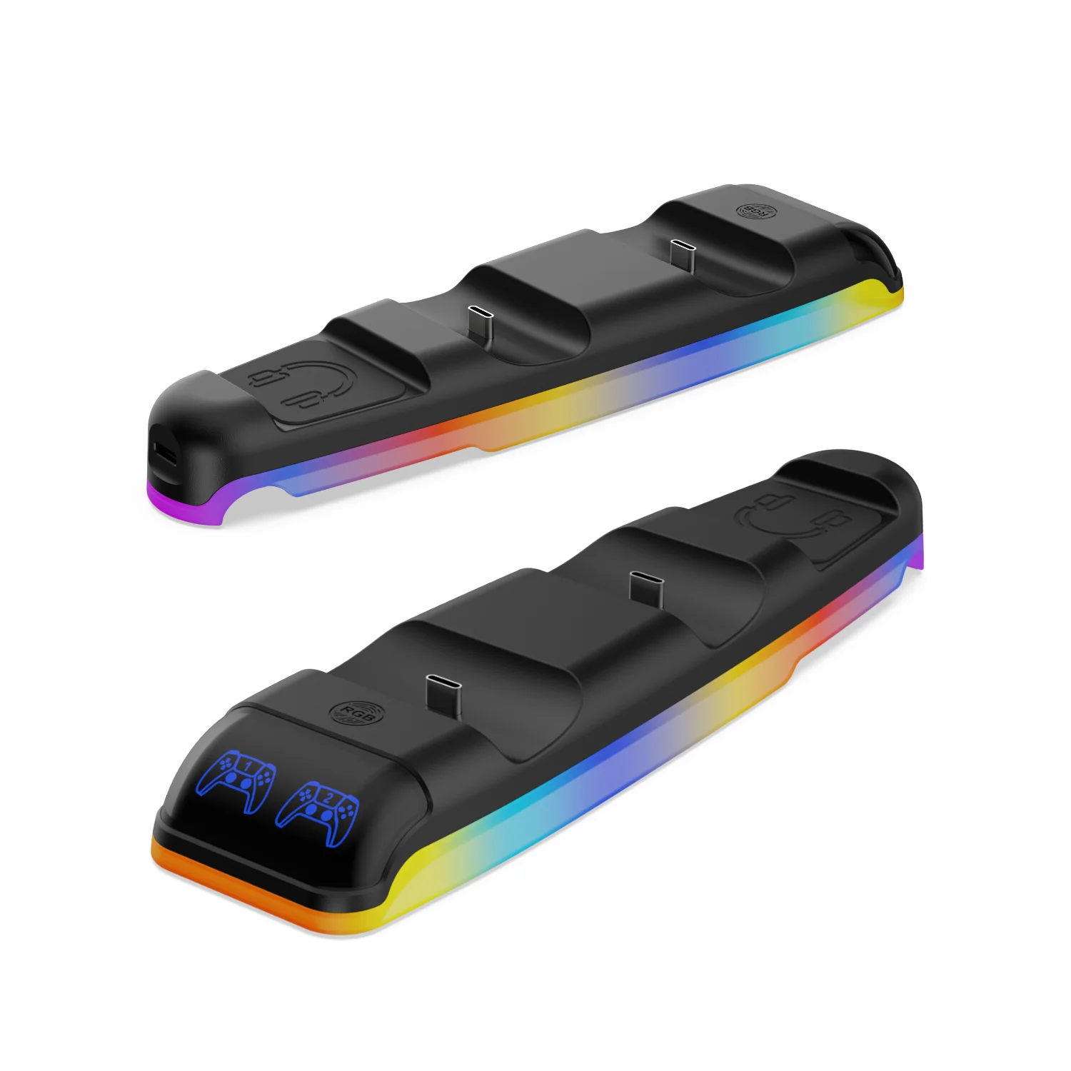 Для PS5 Slim RGB зарядная станция сменный двойной контроллер док-станция игровая