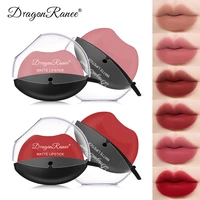 12color lip shaped lipstick seal sip into makeup lazy blush matte makeup effect moisturizing lip gloss waterproof non stick cup