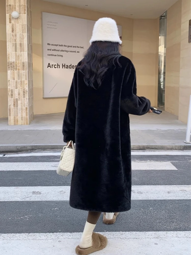 Меховая интегрированная зимняя бархатная искусственная норка длинная меховая