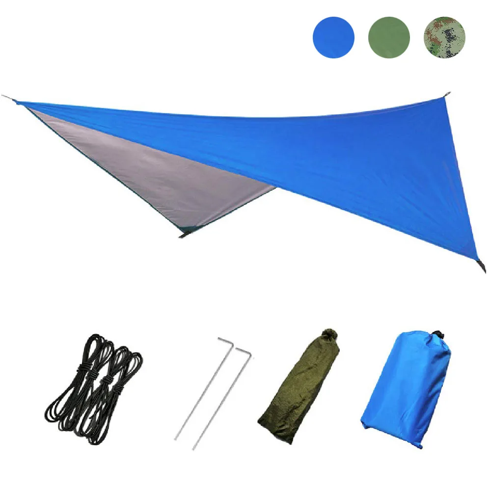 

Hammock Camping Tarp Rain Fly Waterproof Tent Footprint Shelter Canopy Sunshade Cloth Picnic Mat for Outdoor Awning Hiking Beach