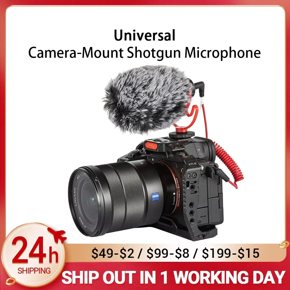 

NEW2023 New Smallrig Wave S1 Camera-Mount Shotgun Microphone 3288