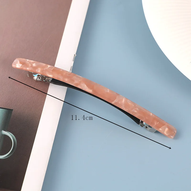 Леопардовый ацетат 1 шт. блестящая ретро большая заколка для волос прямоугольная