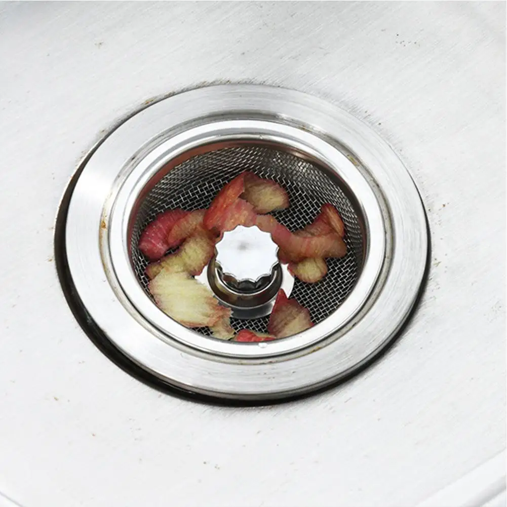 

Kitchen Metal Sink Strainer Floor Drain Stainless Steel Bathtub Hair Catcher Stopper Shower Drain Hole Filter Trap