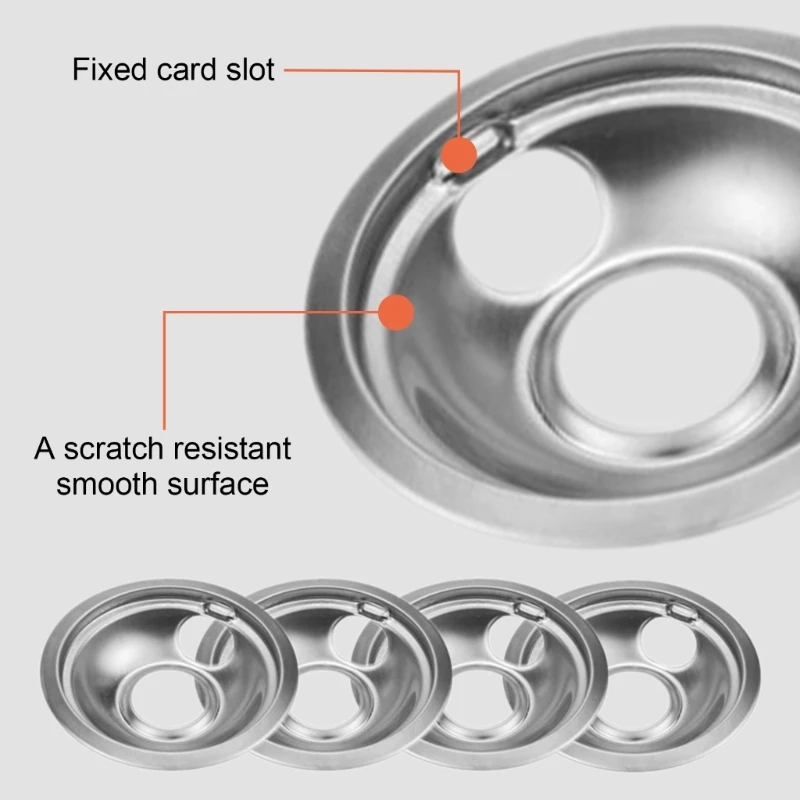 M2EE 4 шт. набор светоотражающих чаш из нержавеющей стали поддоны для плит горелки