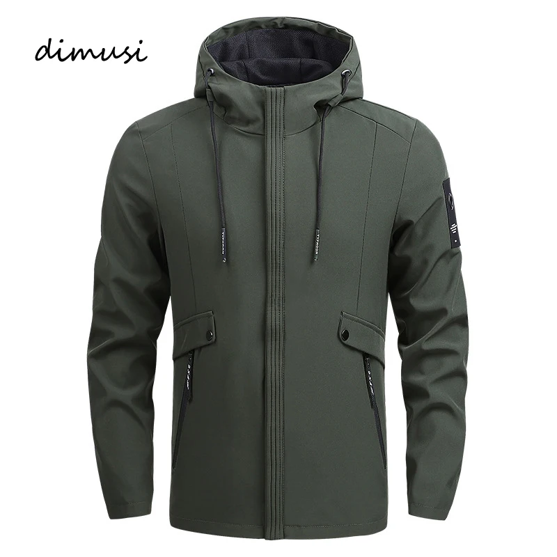 

DIMUSI New Men's Bomber Jacket Casual Mens Outwear Windreaker Hooded Coats Fashion Streetwear Zipper Jacket Man Brand Clothing