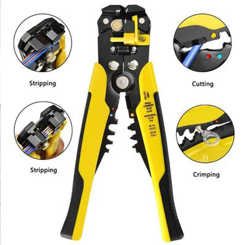 

Automatic Crimping Tool Cable Wire Stripper Peeling Pliers Adjustable Terminal Cutter Wire Multi-tool Crimper Car Repair Tools