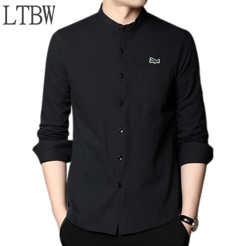 Fast Shipping New Men's Solid Color Long Sleeve Hunting Style Shirts Casual Long Sleeve Tops