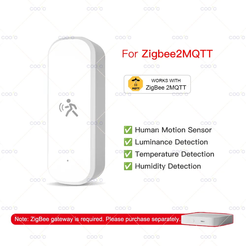 

Датчик движения Coolo Zigbee для Tuya/Z2M