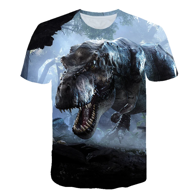 Детские футболки летние для мальчиков и девочек с 3D принтом одежда парка Юрского