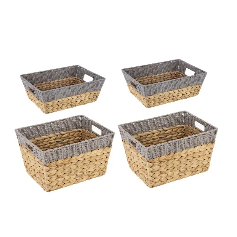 

Gardens Water Hyacinth Storage Baskets, 4-Piece