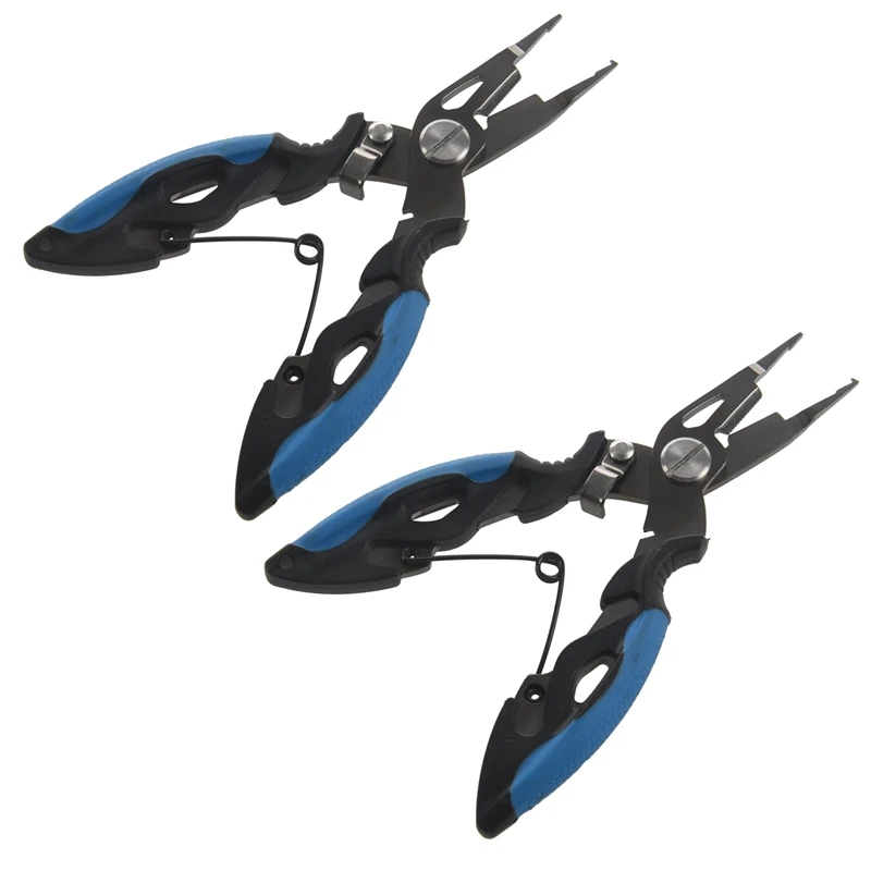 

2X Outdoor Fishing Tools Aluminum Fishing Pliers Scissors Line Cutter Braid Cutter Hook Remover Tackle Accessories