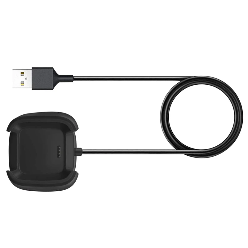

2 шт. зарядное устройство, совместимое с Fitbit Versa 2, сменный USB-кабель для зарядки наоборот 2, аксессуары для умных часов