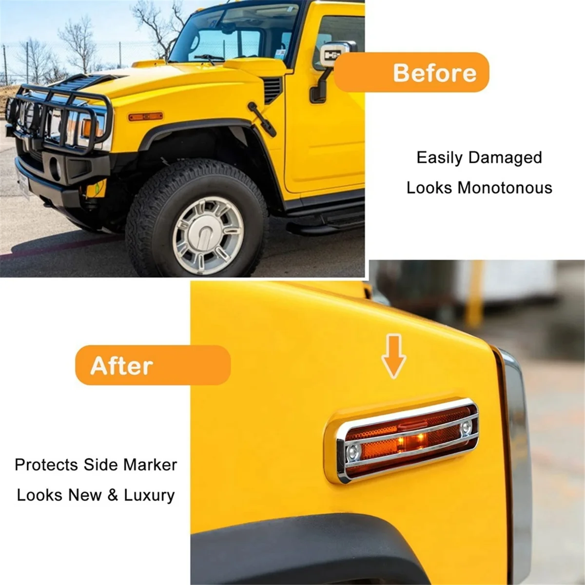 Боковая защитная оболочка для заднего фонаря Hummer H2 2003-2009 аксессуары-4