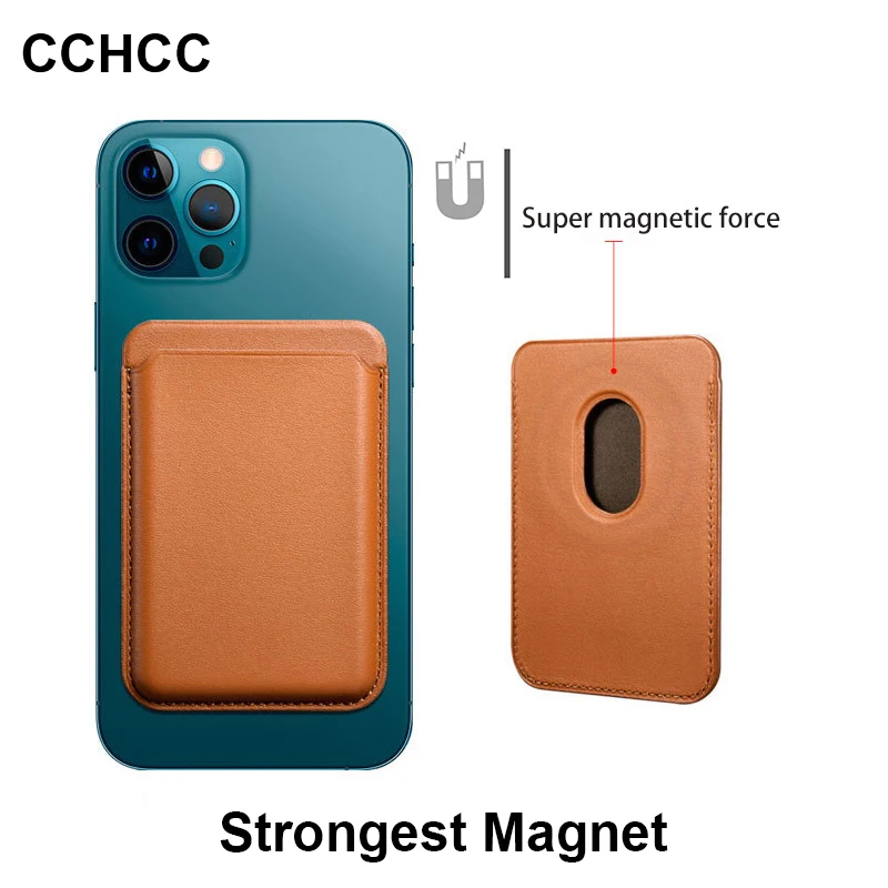 

For Magnetic Bag Adsorption Card Case For iPhone 13 12 Pro max 12 Mini Phone Leather Wallet Cover Wireless Charging Holder Cases