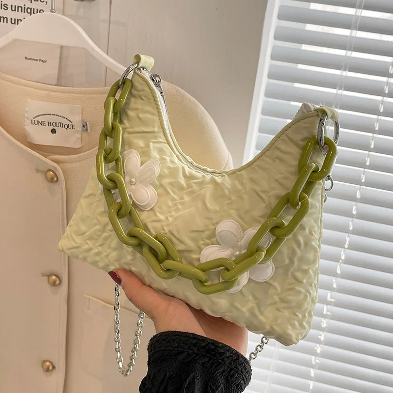 

handbags purses and handbags Flower armpit Bag Female Fresh Chain Crossbody Bag Korean Shoulder Bags messenger bag
