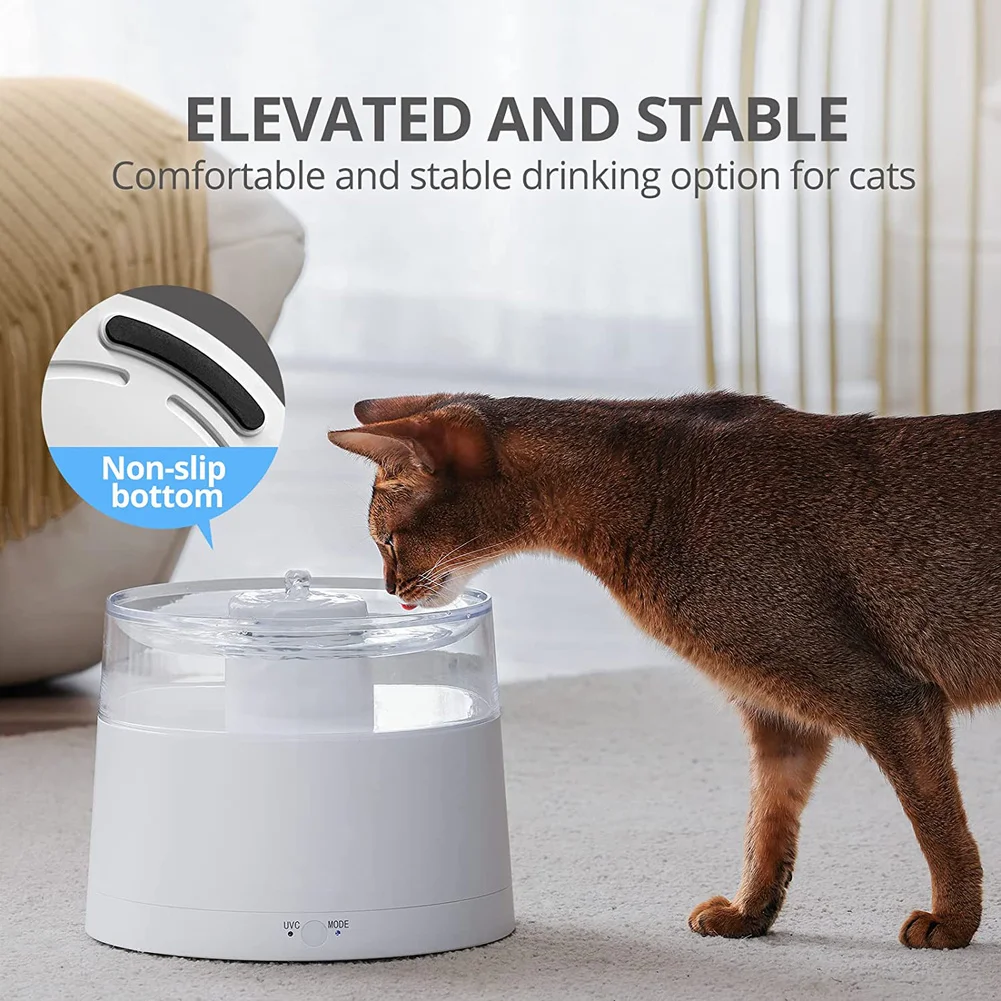 Automatic Cat Water Fountain UV Sterilizing Pet Waterer Dispenser Wireless Pump Dog Drinker  APP Control Cats Dow Feeding Feeder