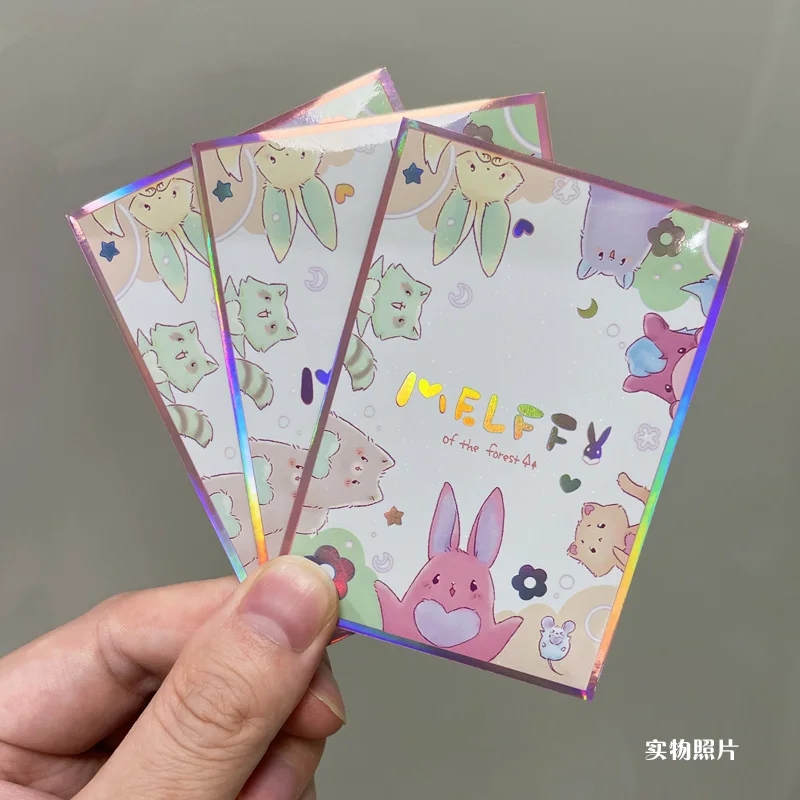 

60 шт./упаковка аниме Yu-Gi-Oh! Голографические рукава для карт Melffy Rabby Catty Game Yugioh, защитная деталь для подарка