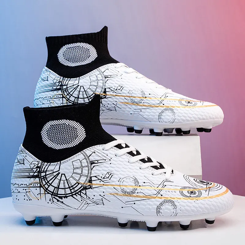 Professional High-top Men's Football Boots High-quality Breathable  Soccer Shoes For Men Non-slip Women Football Training Shoes