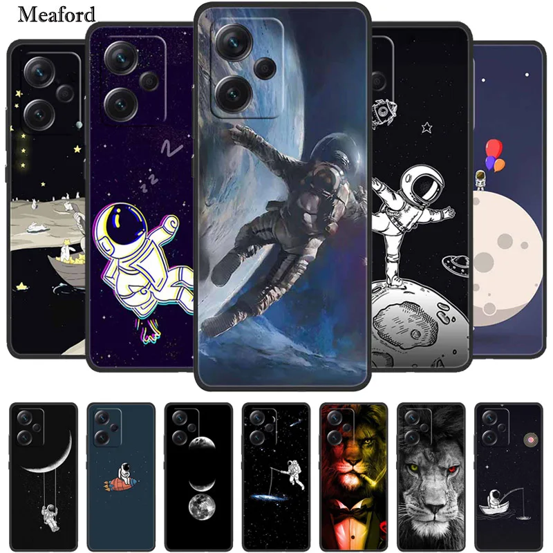 Чехол-накладка для телефона из мягкого ТПУ с рисунком астронавта