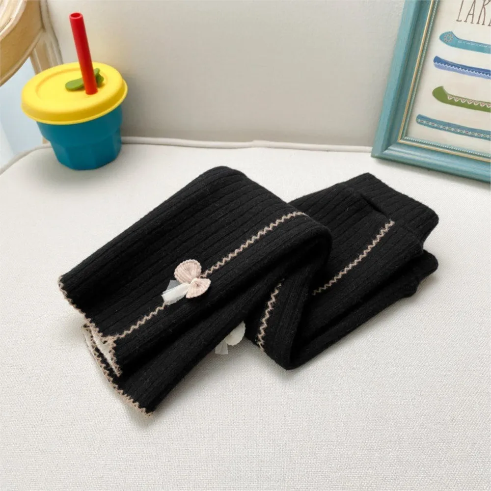 Girls with fleece leggings small children fall and winter thickened one body outside wearing pants baby warm pantyhose