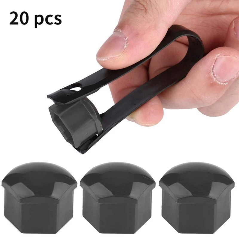 

20Pcs Car Wheel Nut Caps Protection Anti-Rust Auto Hub Car Tire Screw Caps Nut Bolt Covers Caps Exterior Decoration 17/19/21 mm