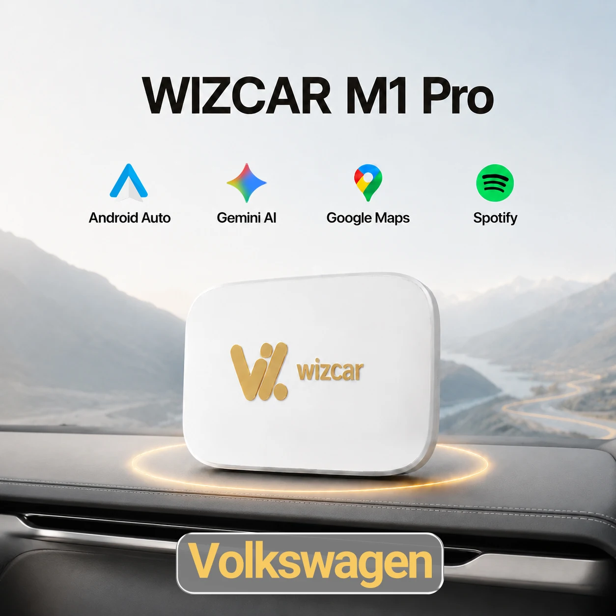 Фото Для Фольксваген VW Tiguan L Tayron 2020-2026 | WIZCAR M1 Pro Беспроводной Android Auto Поддержка Карты Яндекс 2ГИС Музыка Яндекс для Android-смартфонов, Для Volkswagen (китайская версия) №2
