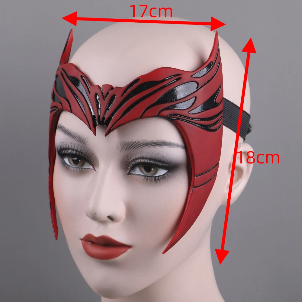 Головной убор супергероя Марвел Алая ведьма косплей маска головной на Хэллоуин
