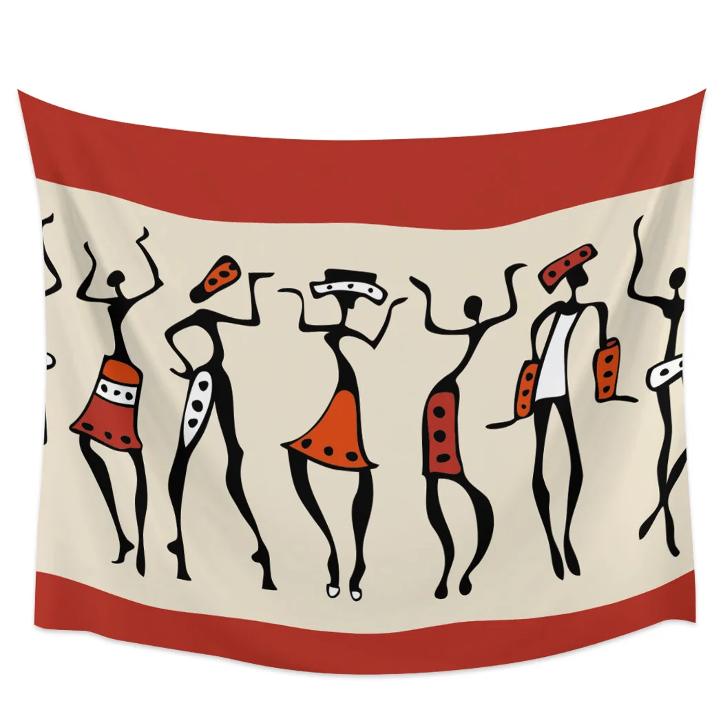 

African National Figures Ethnic Tapestry Background Wall Covering Home Decoration Blanket Bedroom Wall Hanging Tapestries