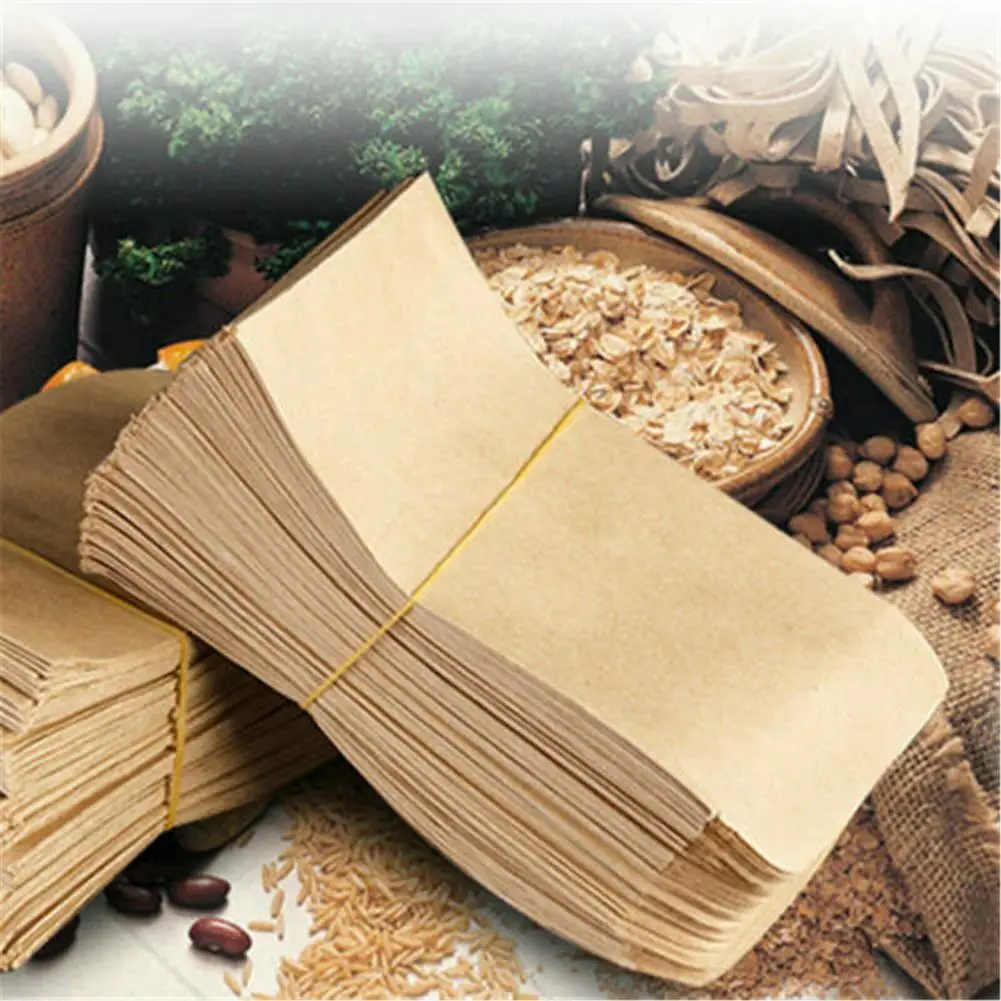 

UP 200x Kraft Paper Packets Garden Home Storage Bags Mini Envelopes 6x11cm Garden Plant Care Bag Isolated Bag For Pollination