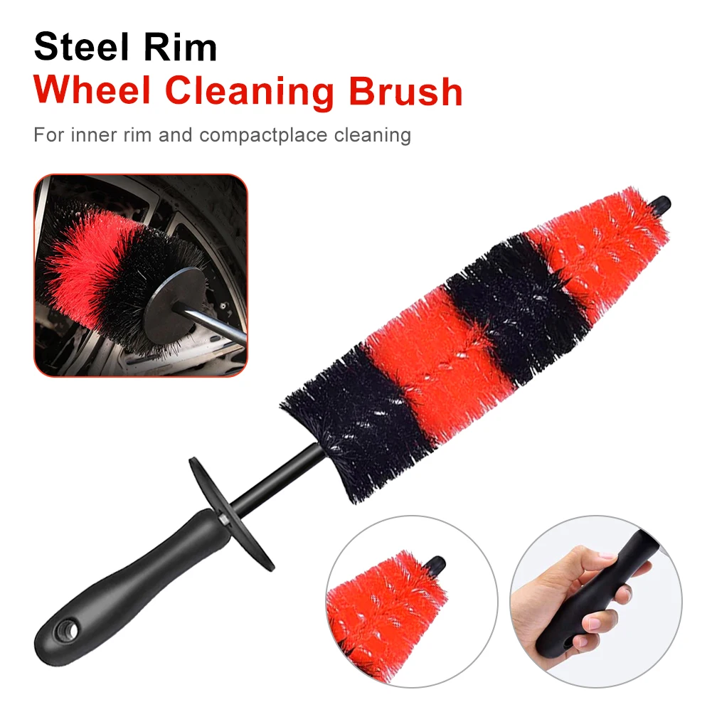 

16.3" Car Wheel Brush Rims Tire Seat Engine Wash Cleaning Tool Auto Detailing Tool Car Wheel Cleaning Brush Care Tools
