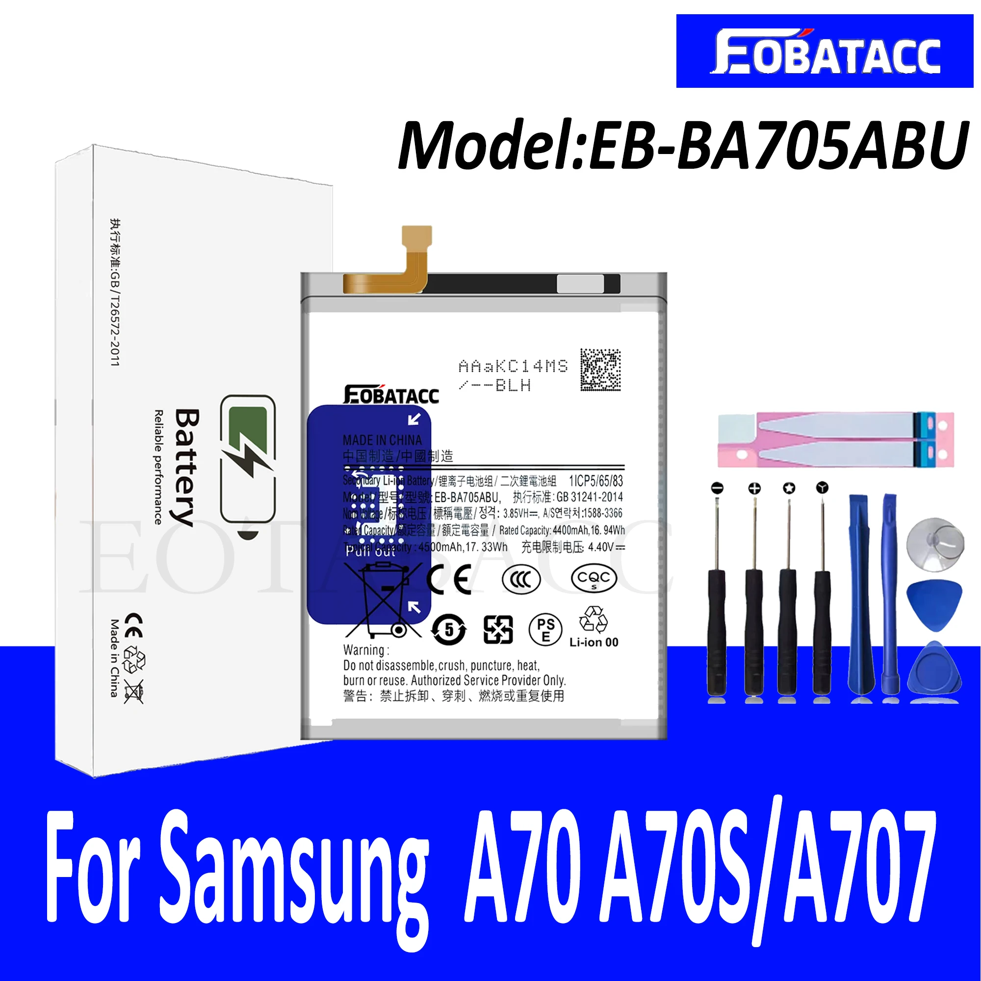 EOTABACC Совершенно новый сменный аккумулятор EB-BA705ABU 4500 мАч для Samsung Galaxy A70 A705 SM-A705 A705FN