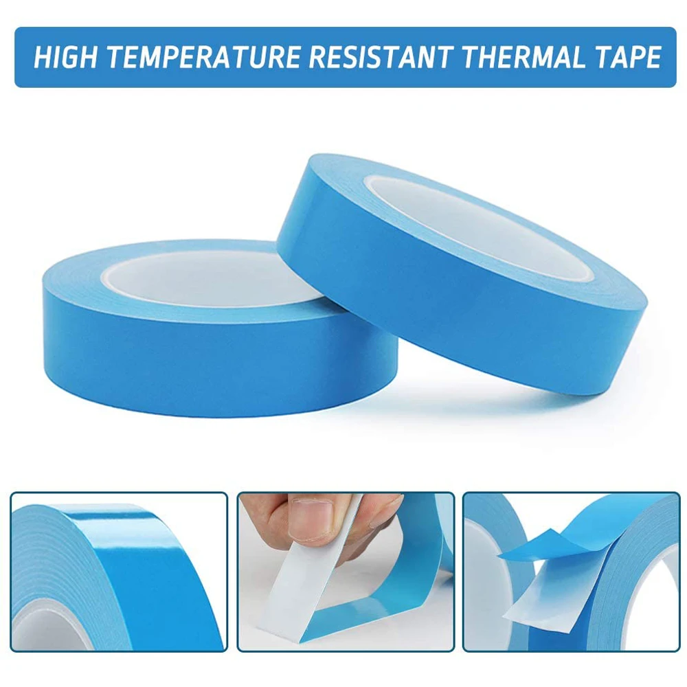 

Double Sided Thermal Conductive Tape 5-25mm Wide Blue Film Tape for Viscous Cooling of Computer CPU GPU Heat Sink 25M