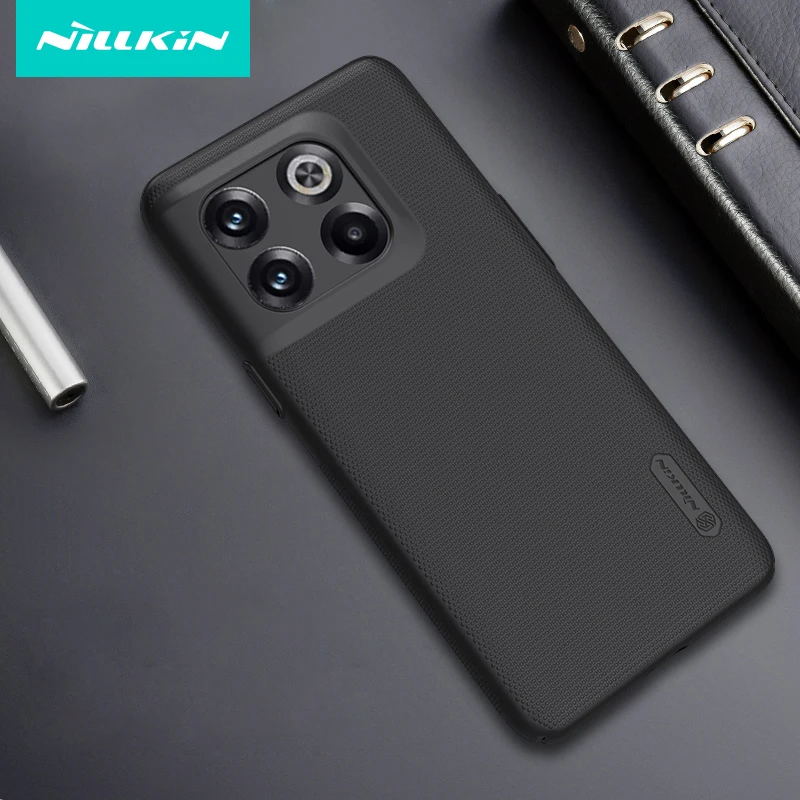 

For OnePlus 10T 5G Case Nillkin Super Frosted Shield Hard PC Matte Cover With Holder For OnePlus ACE Pro Anti-Fingerprint Cover