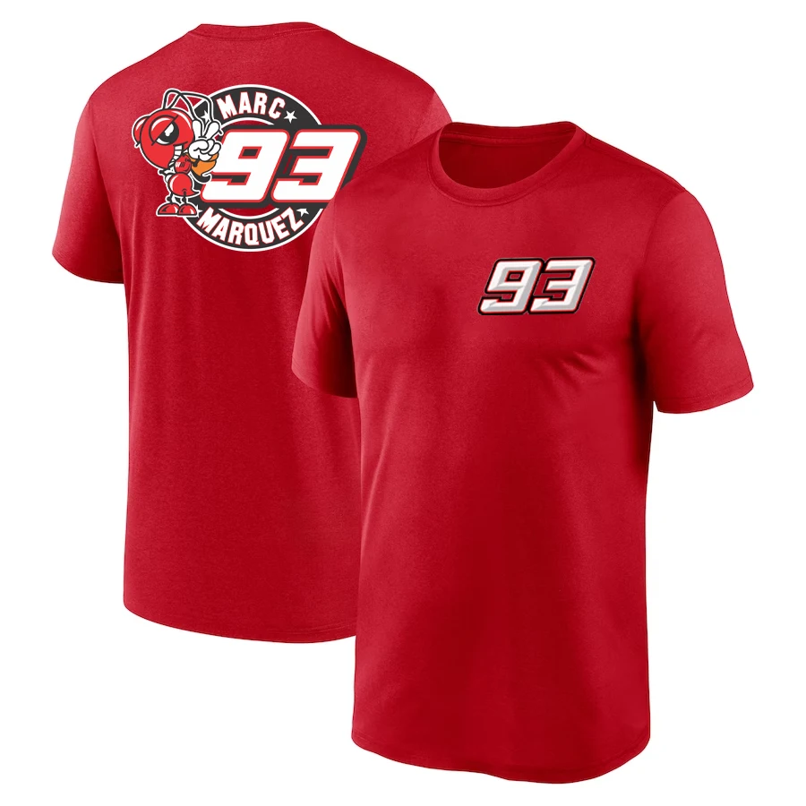 2023 Marquis 93 T-shirt, MOTO Motorcycle Racing Suit Tees, F1 Shirt, Formula One Uniform, Men's And Women's Fan Top