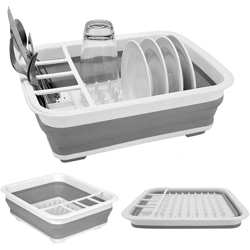 

Кухонная сушилка для посуды, Складная Сушилка для посуды, Складная Сушилка для чаш, сушилка для посуды, держатель, органайзер для корзины с ф...