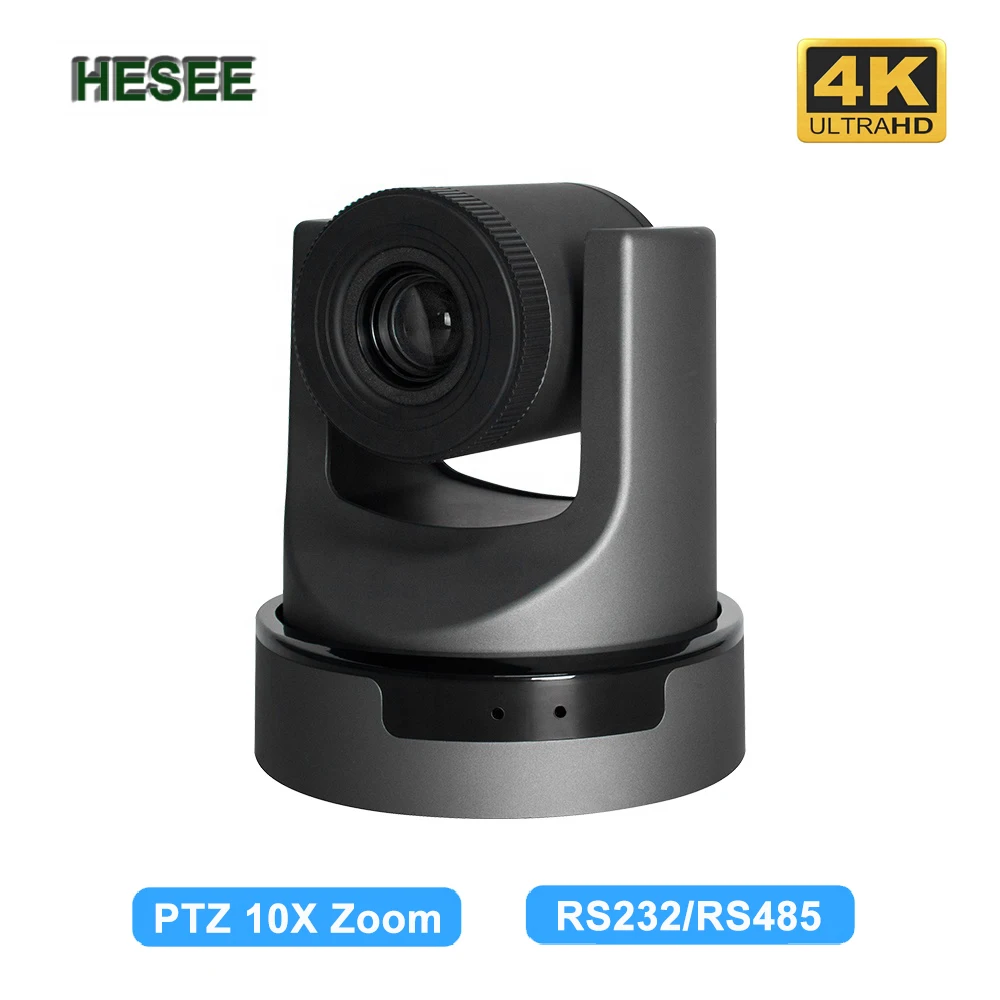 

HESEE 4K PTZ Конференц-камера Прямая трансляция Веб-камера ПК USB 10-кратный зум RS485 RS232 Пульт дистанционного управления Трансляция Школьная церков...