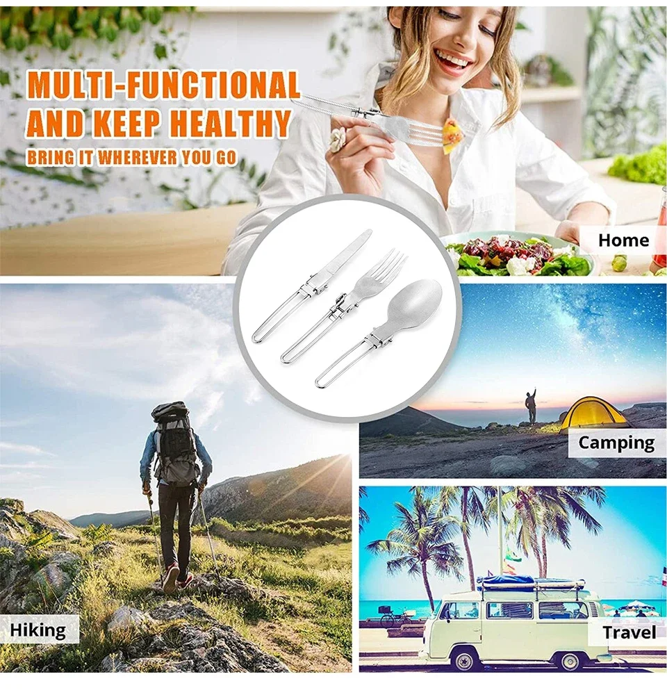 Ультраaligero plegable для acero inoxidable acampar в aire libre