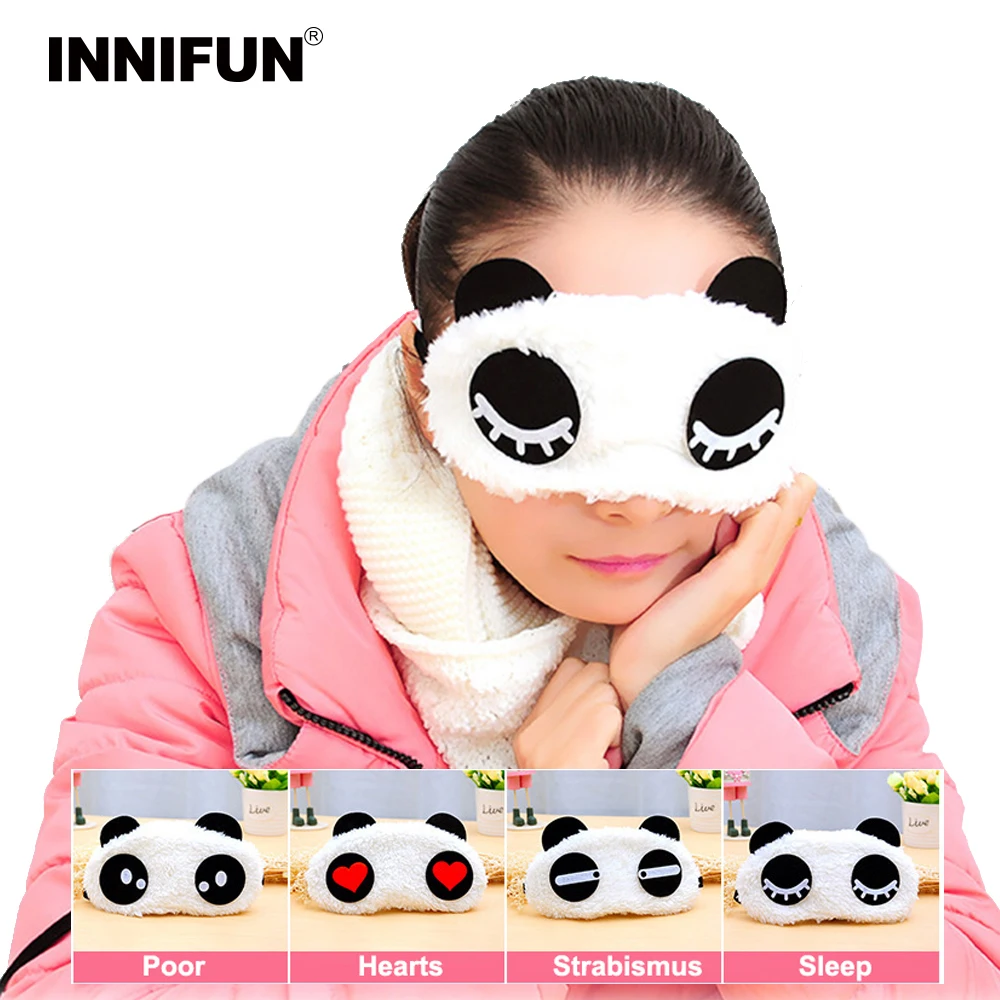 

Plush Headband Sleep Eye Mask Cartoon Sleep Mask Blindfold Cute Animal Panda Cover Patch Cosplay Eyes Ladies Men Eyeshade Cotton