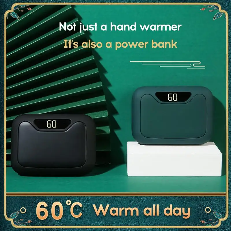

New USB Hand Warmer Power Bank Digital Display Temperature Control Electric Warmer