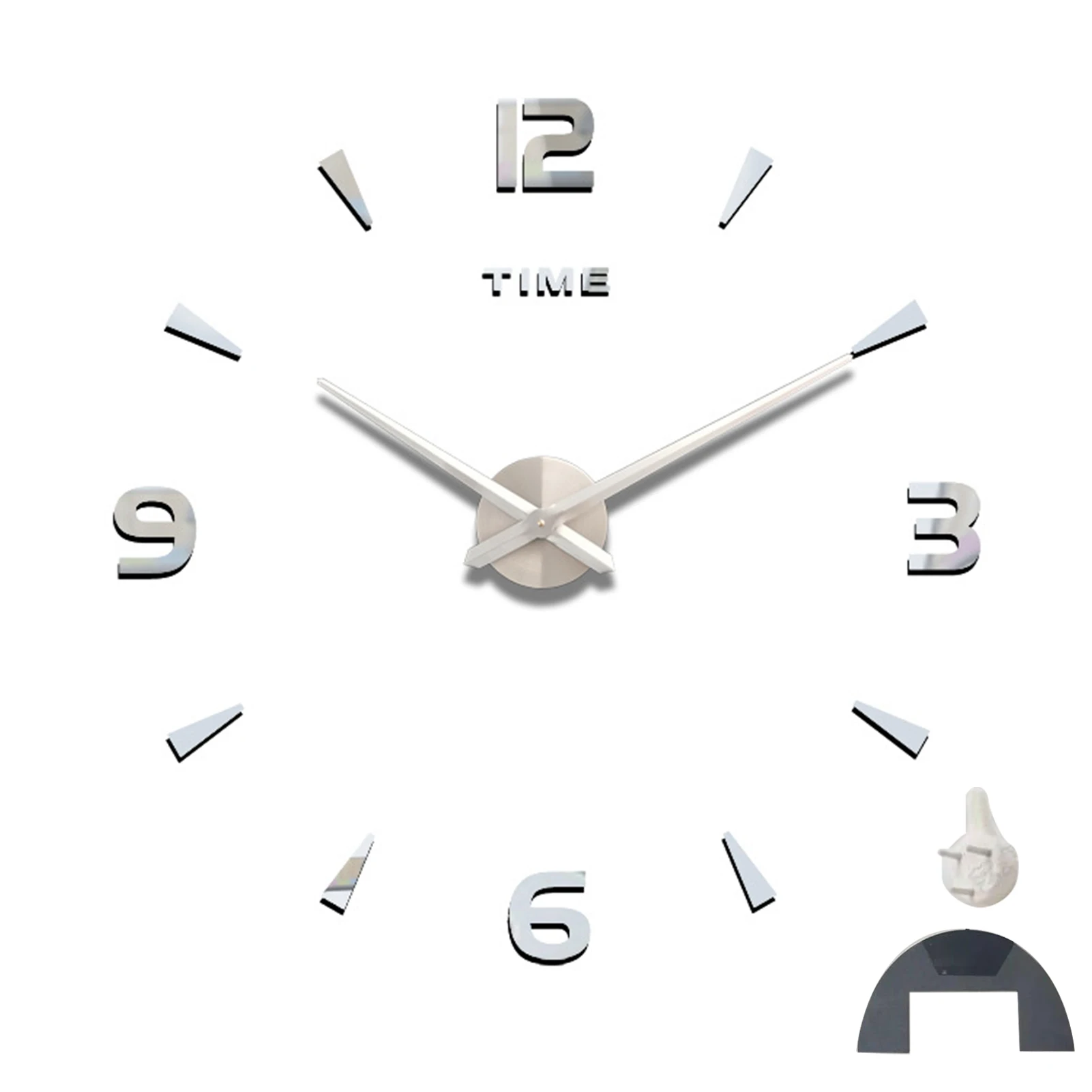 

Современные зеркальные настенные часы ручной работы 3D «сделай сам», модные бесшумные украшения для гостиной, легко устанавливается, домашн...