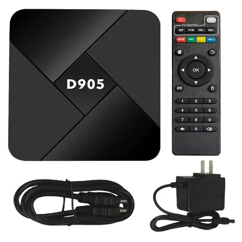 

D905 Smart TV Box Cortex-A53 Quad Core 2G Wifi 4K 1080P Set Top Box Youtube Video Media Player For Android 10.0 Phones